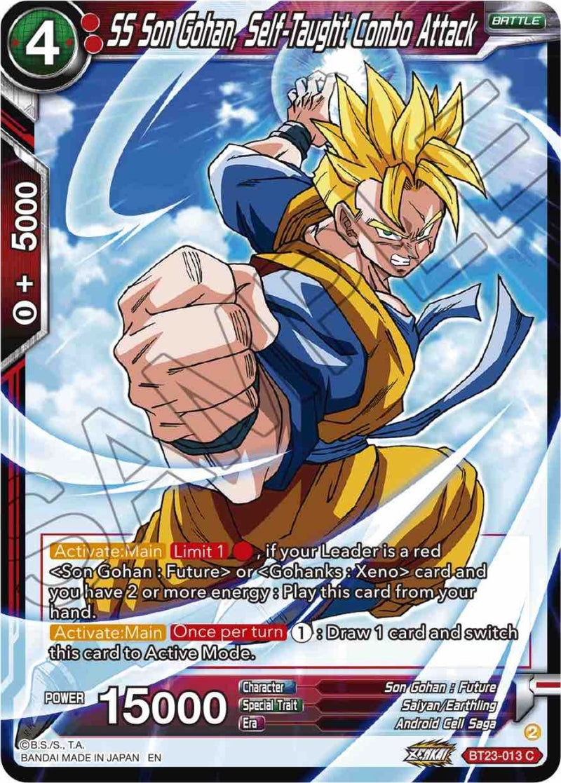 [BT23-013] SS Son Gohan, Self-Taught Combo Attack (Perfect Combination)