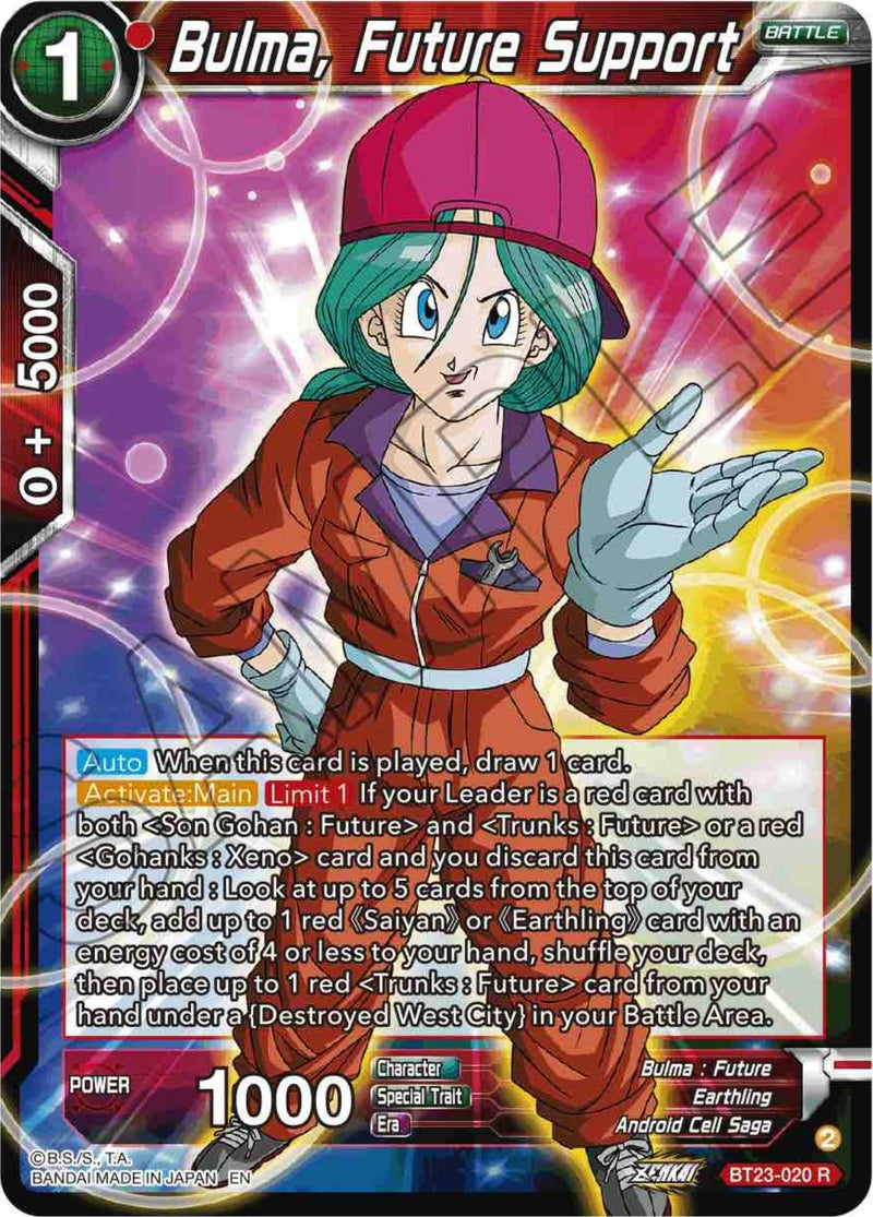 [BT23-020] Bulma, Future Support (Perfect Combination)