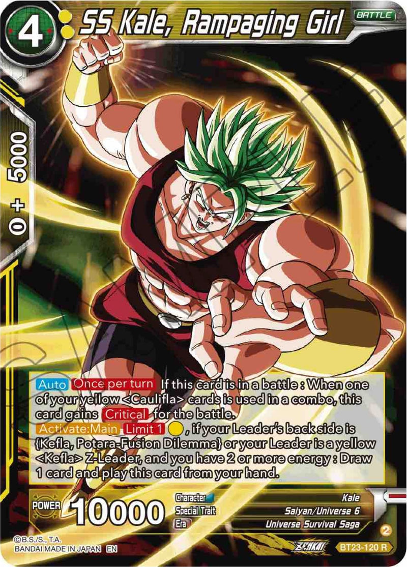 [BT23-120] SS Kale, Rampaging Girl (Perfect Combination)