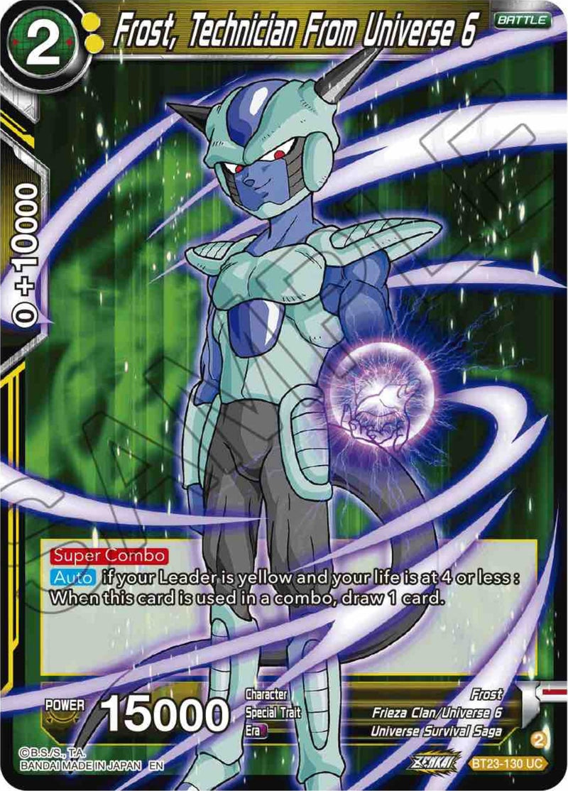 [BT23-130] Frost, Technician From Universe 6 (Perfect Combination)