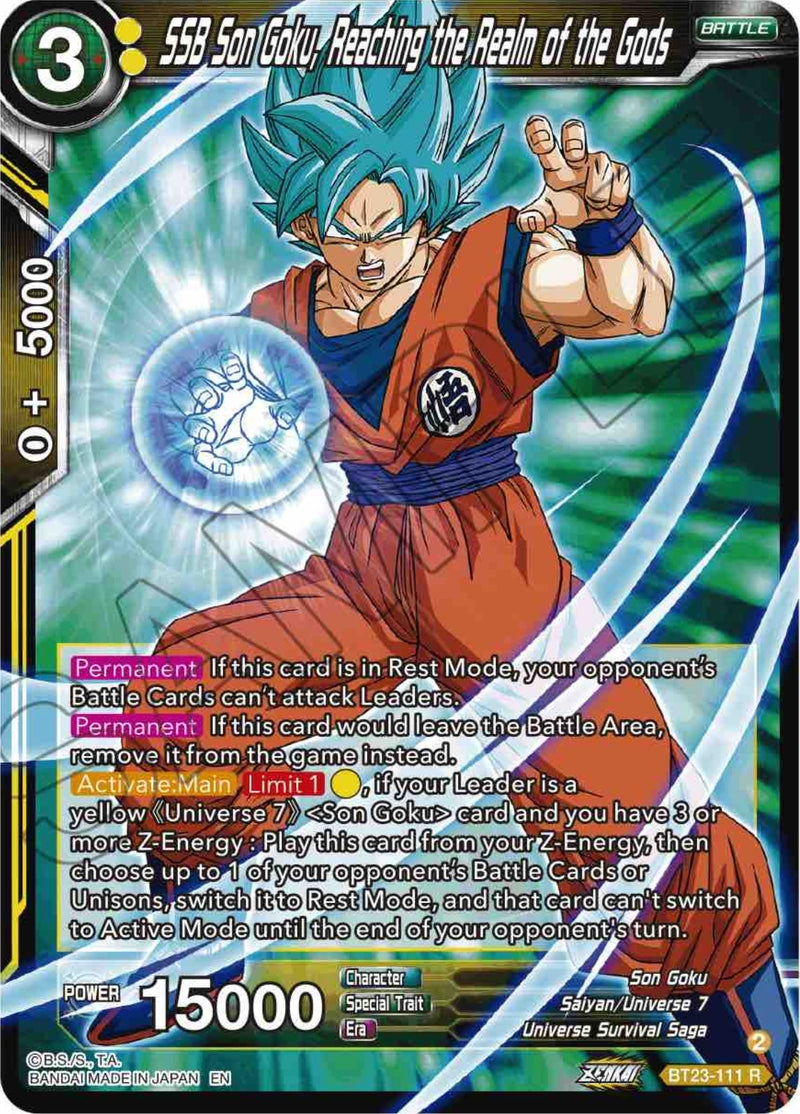 [BT23-111] SSB Son Goku, Reaching the Realm of the Gods (Perfect Combination)
