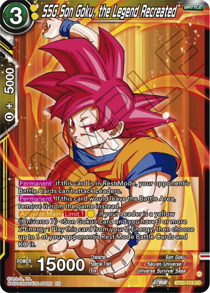 [BT23-112] SSG Son Goku, the Legend Recreated (Perfect Combination)