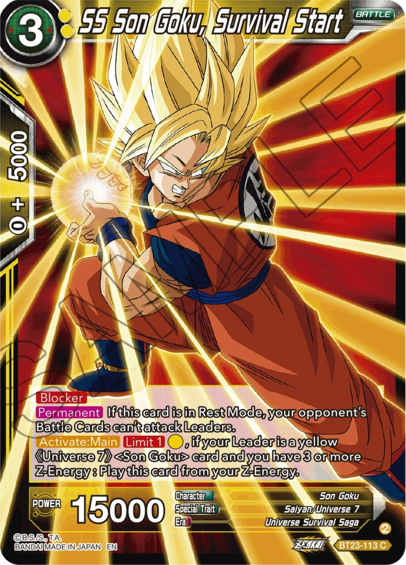 [BT23-113] SS Son Goku, Survival Start (Perfect Combination)