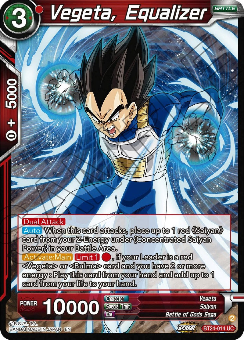 [BT24-014] Vegeta, Equalizer (Beyond Generations)