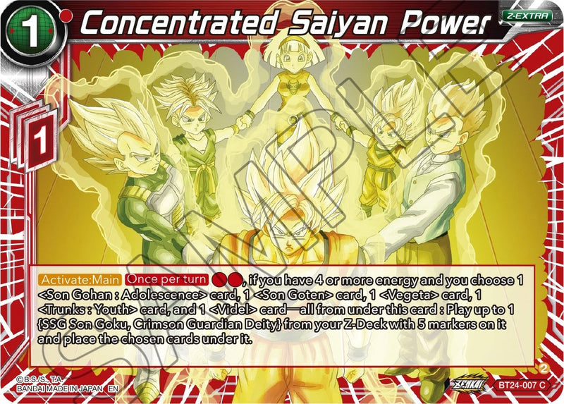 [BT24-007] Concentrated Saiyan Power (Beyond Generations)