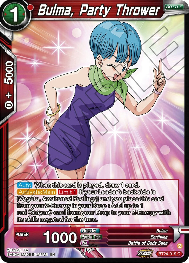 [BT24-019] Bulma, Party Thrower (Beyond Generations)