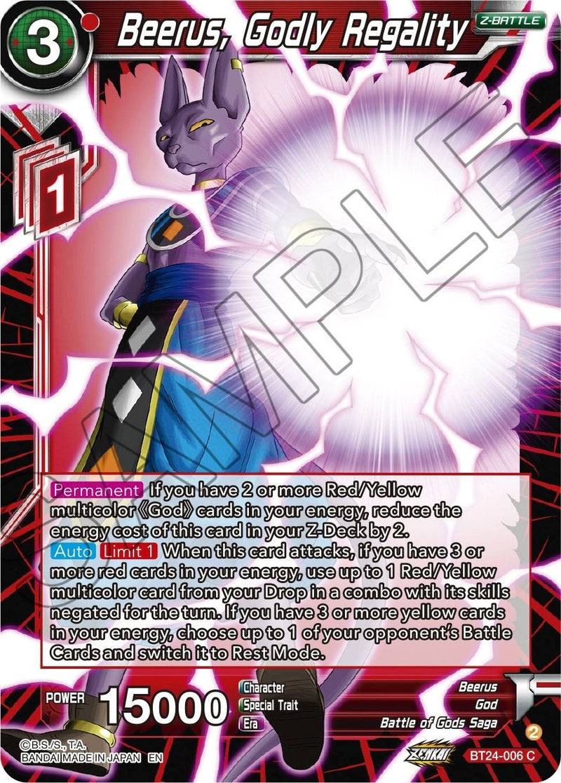 [BT24-006] Beerus, Godly Regality (Beyond Generations)