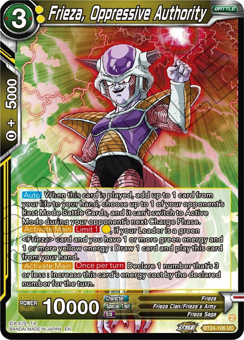 [BT24-106] Frieza, Oppressive Authority (Beyond Generations)