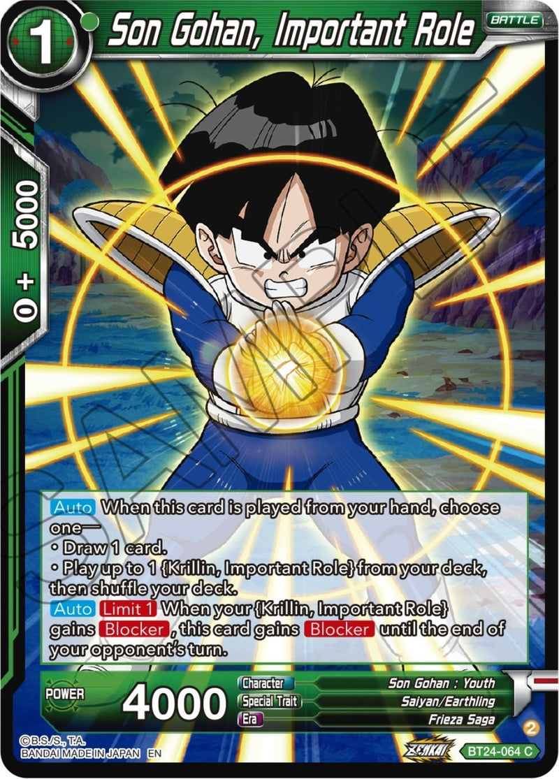 [BT24-064] Son Gohan, Important Role (Beyond Generations)