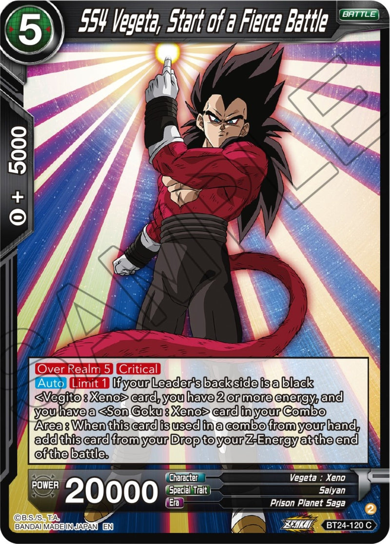 [BT24-120] SS4 Vegeta, Start of a Fierce Battle (Beyond Generations)