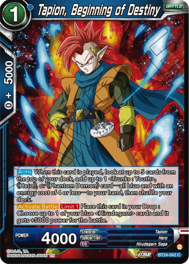 [BT24-042] Tapion, Beginning of Destiny (Beyond Generations)
