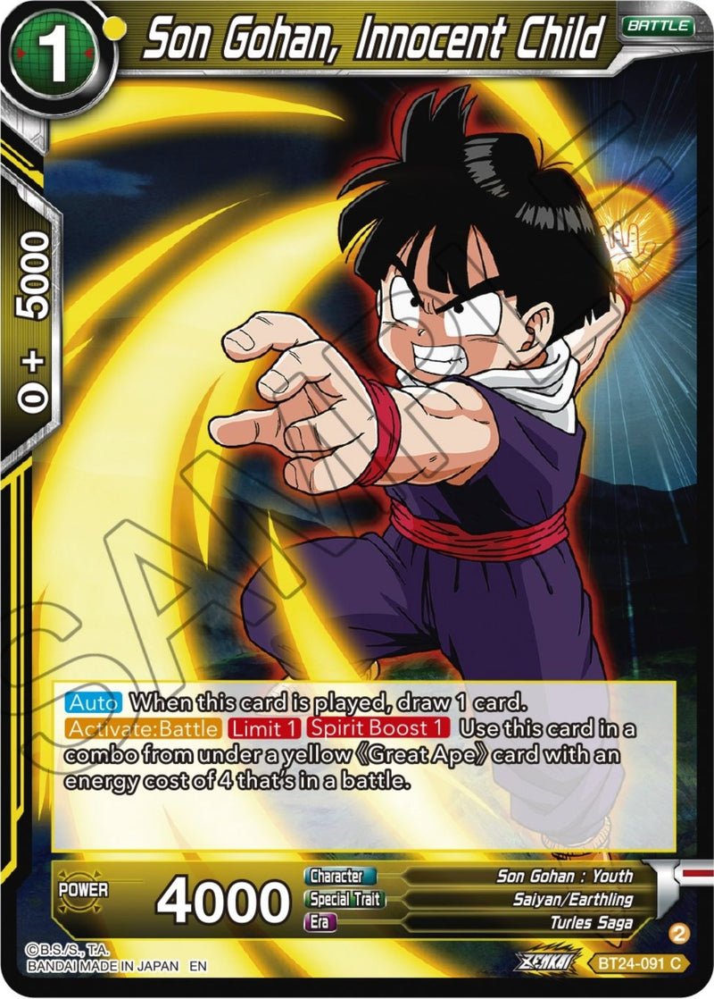 [BT24-091] Son Gohan, Innocent Child (Beyond Generations)