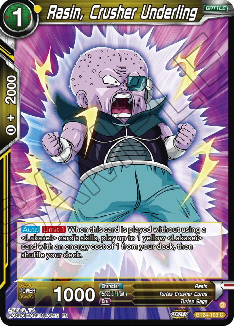 [BT24-103] Rasin, Crusher Underling (Beyond Generations)