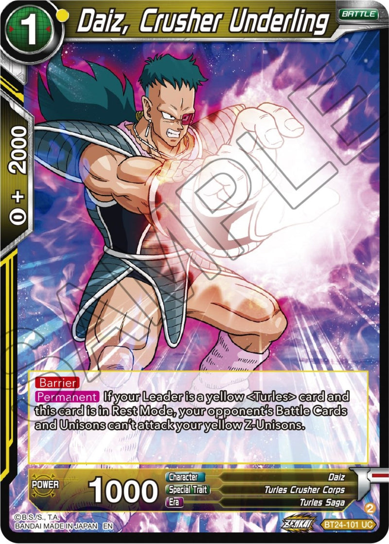 [BT24-101] Daiz, Crusher Underling (Beyond Generations)