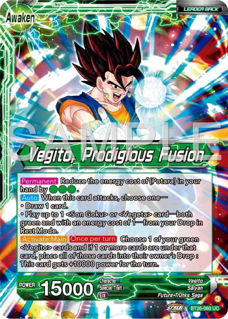 [BT26-060] Son Goku & Vegeta // Vegito, Prodigious Fusion (Ultimate Advent)