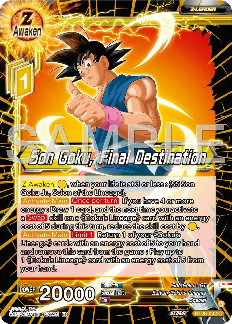 [BT26-092] Son Goku, Final Destination (Ultimate Advent)