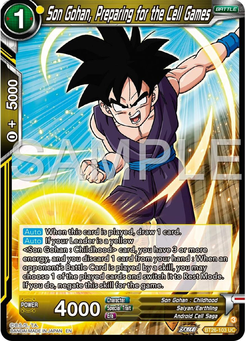 [BT26-103] Son Gohan, Preparing for the Cell Games (Ultimate Advent)