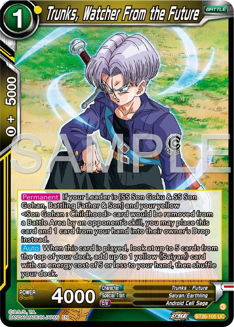 [BT26-105] Trunks, Watcher From the Future (Ultimate Advent)