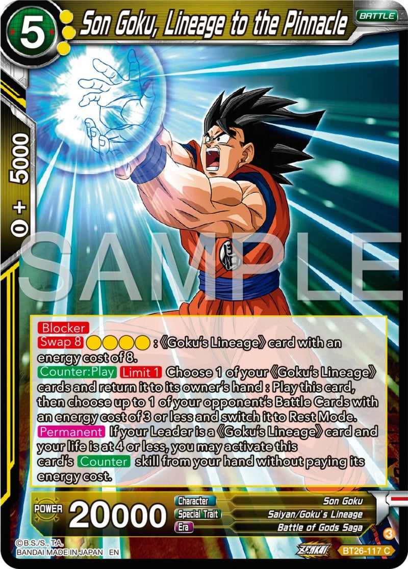 [BT26-117] Son Goku, Lineage to the Pinnacle (Ultimate Advent)