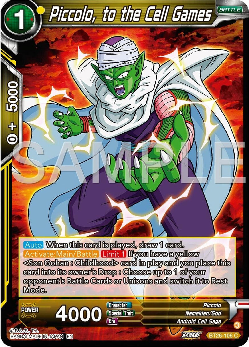 [BT26-106] Piccolo, to the Cell Games (Ultimate Advent)