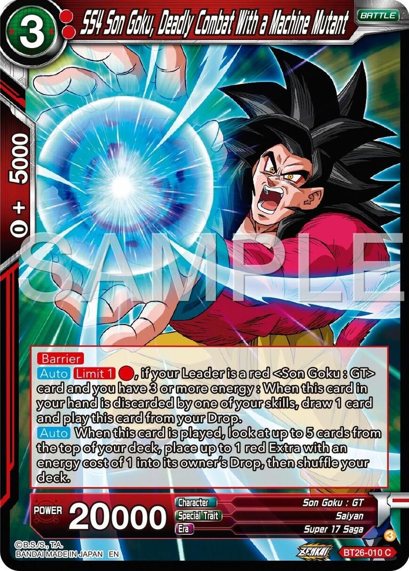 [BT26-010] SS4 Son Goku, Deadly Combat With a Machine Mutant (Ultimate Advent)