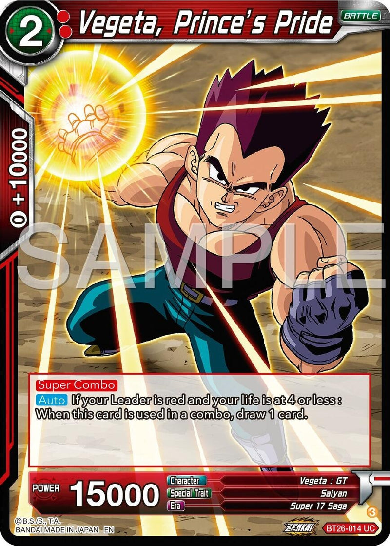 [BT26-014] Vegeta, Prince's Pride (Ultimate Advent)