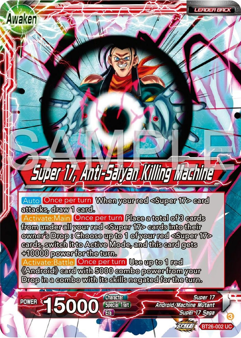 [BT26-002] Hell Fighter 17 // Super 17, Anti-Saiyan Killing Machine (Ultimate Advent)