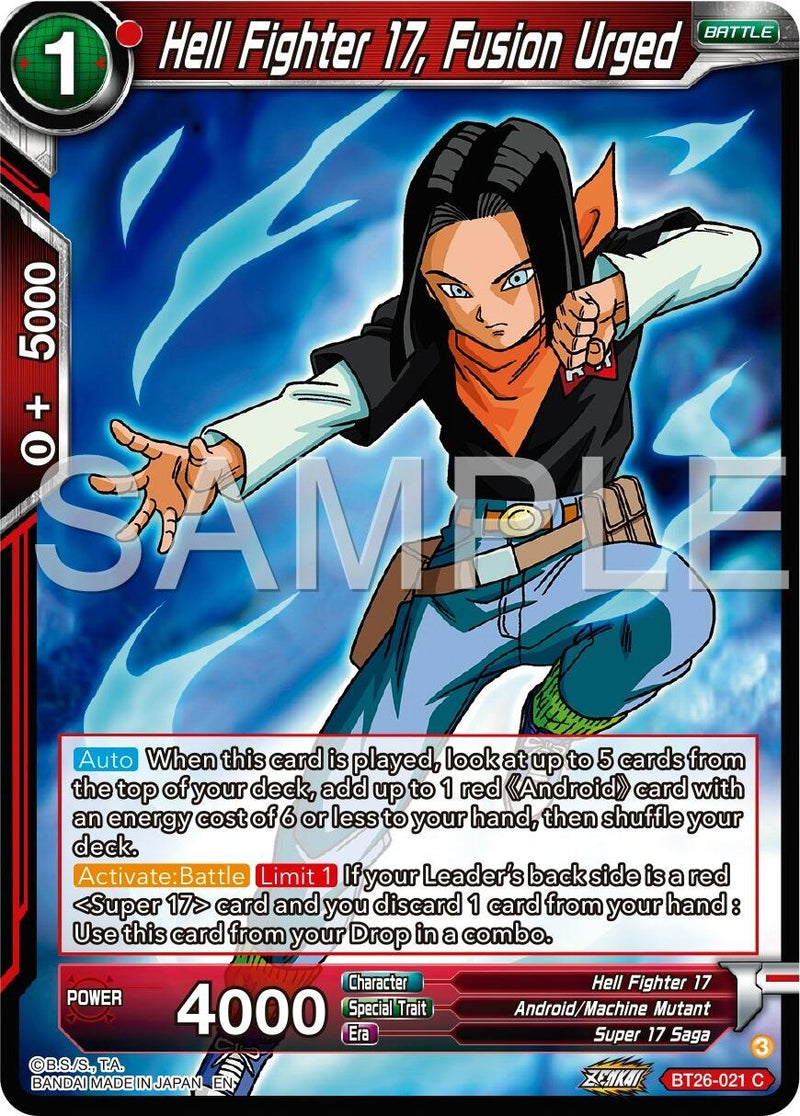 [BT26-021] Hell Fighter 17, Fusion Urged (Ultimate Advent)