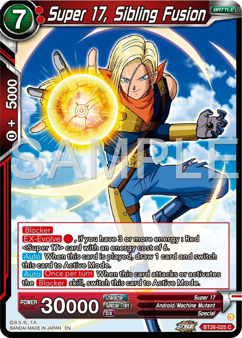 [BT26-025] Super 17, Sibling Fusion (Ultimate Advent)
