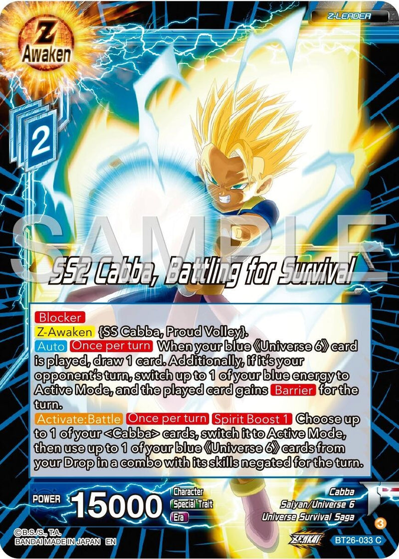 [BT26-033] SS2 Cabba, Battling for Survival (Ultimate Advent)