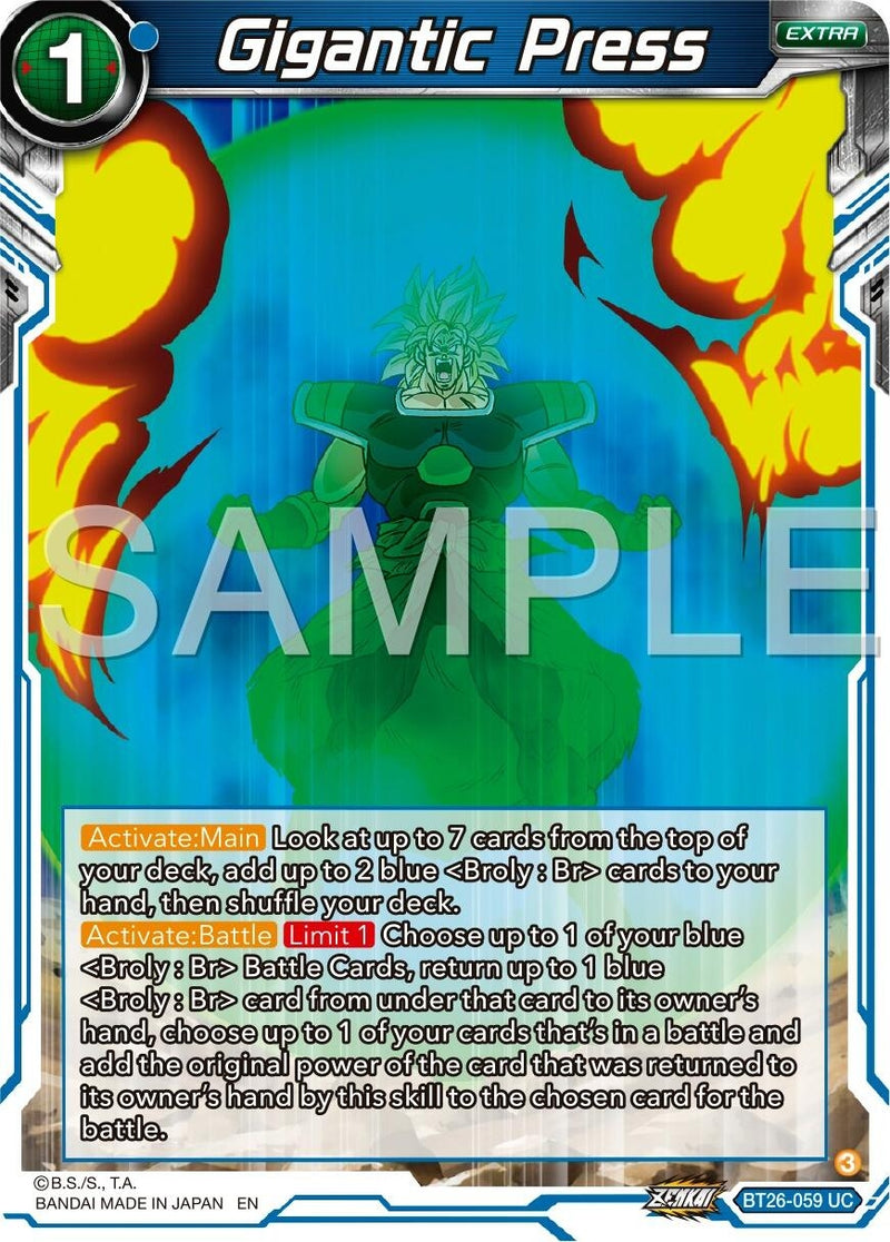 [BT26-059] Gigantic Press (Ultimate Advent)
