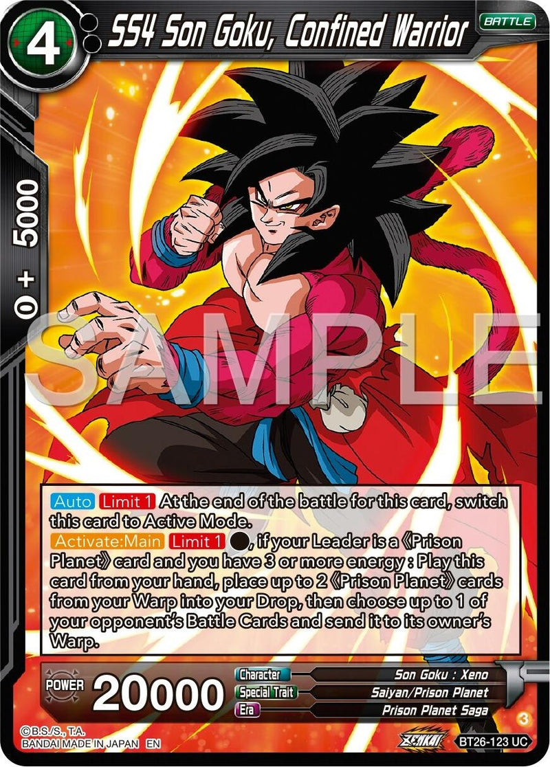 [BT26-123] SS4 Son Goku, Confined Warrior (Ultimate Advent)