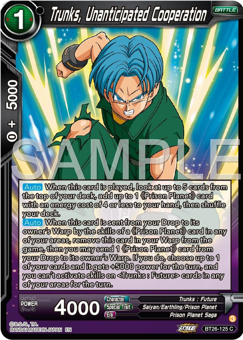 [BT26-125] Trunks, Unanticipated Cooperation (Ultimate Advent)