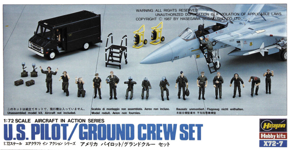 [X72-7] U.S. Pilot / Ground Crew Set 1/72