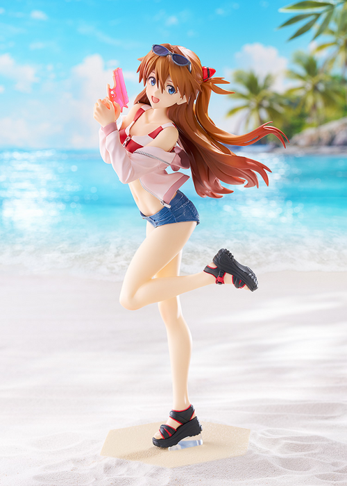 Pop Up Parade - Beach Queens Asuka Shikinami Langley L Size - Rebuild Of Evangelion