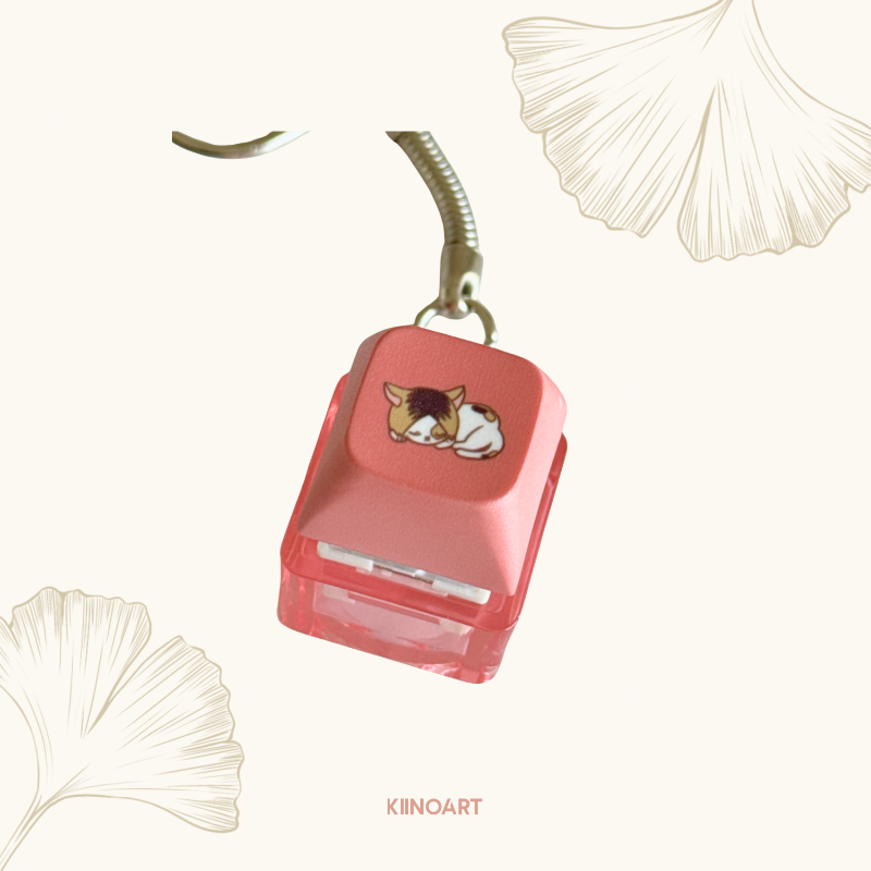Kenma Cat  - Keycap Keychain