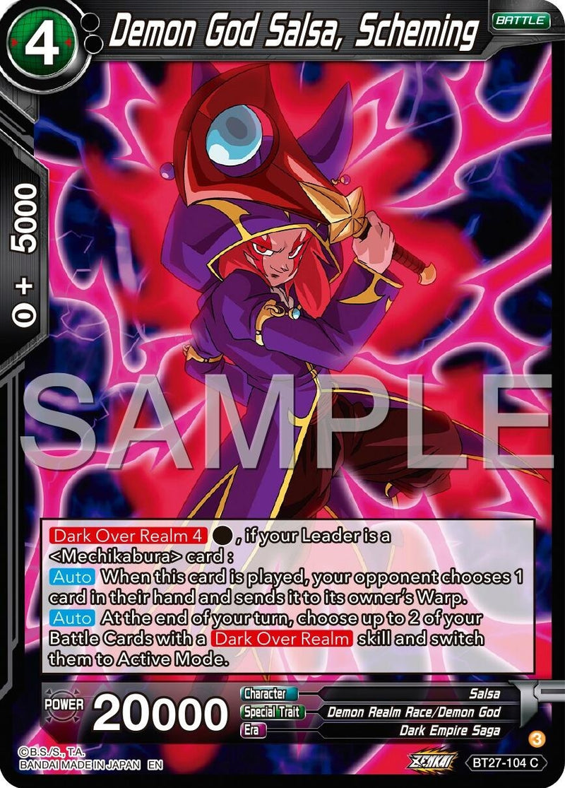 [BT27-104] Demon God Salsa, Scheming (History of Z)