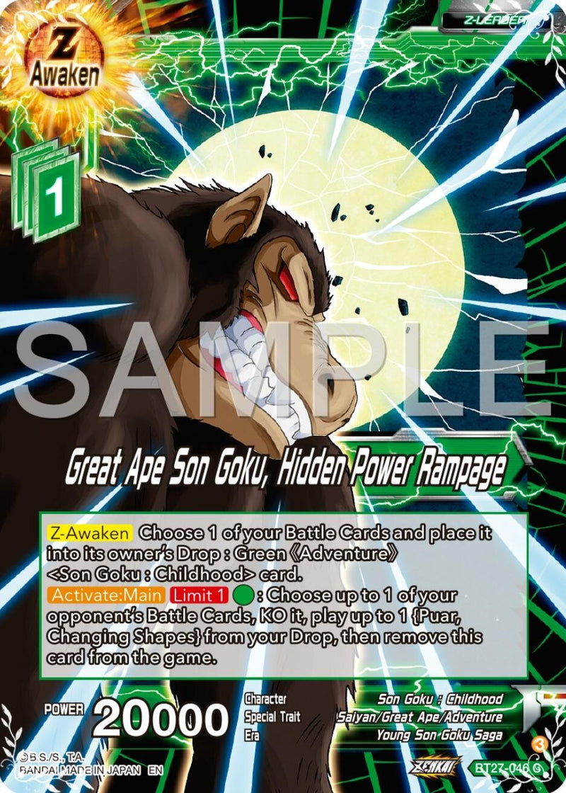 [BT27-046] Great Ape Son Goku, Hidden Power Rampage (History of Z)