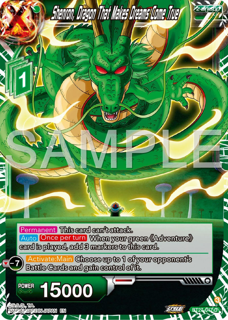 [BT27-047] Shenron, Dragon That Makes Dreams Come True (History of Z)