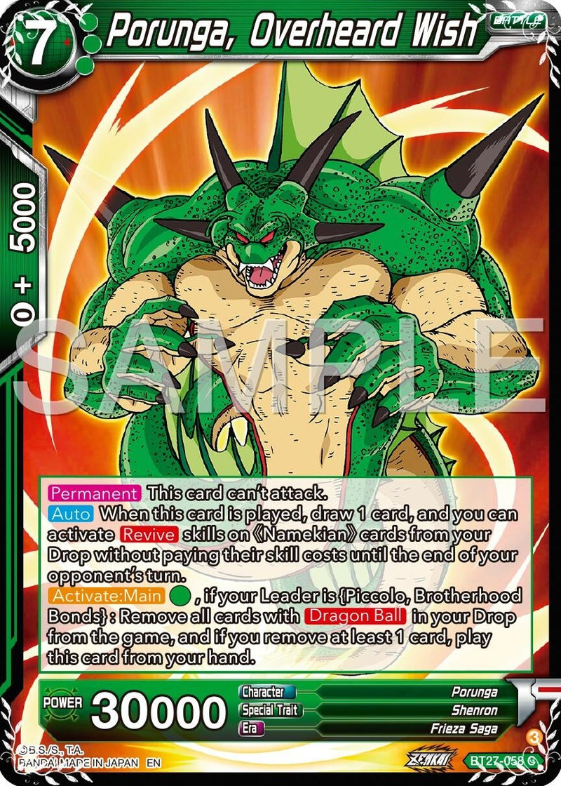 [BT27-058] Porunga, Overheard Wish (History of Z)