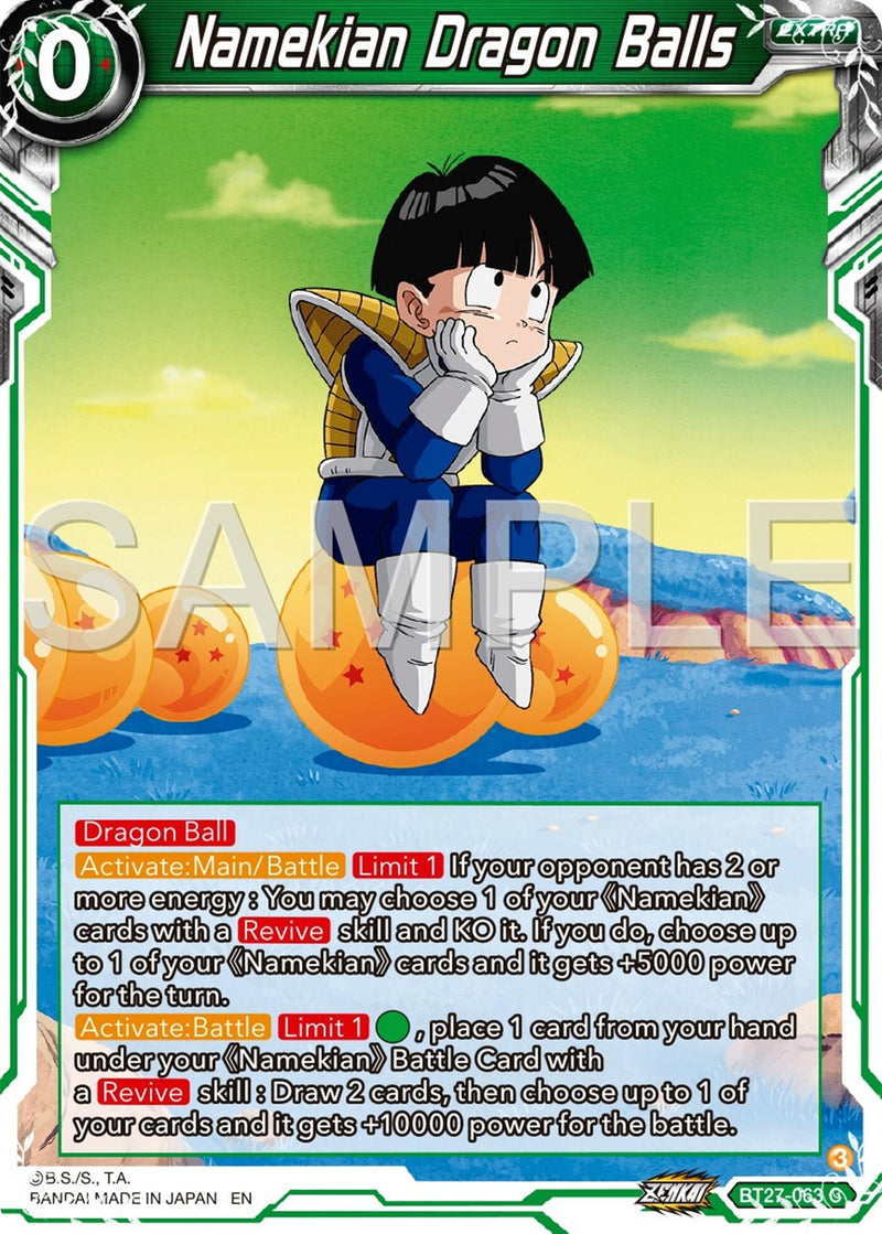 [BT27-063] Namekian Dragon Balls (History of Z)