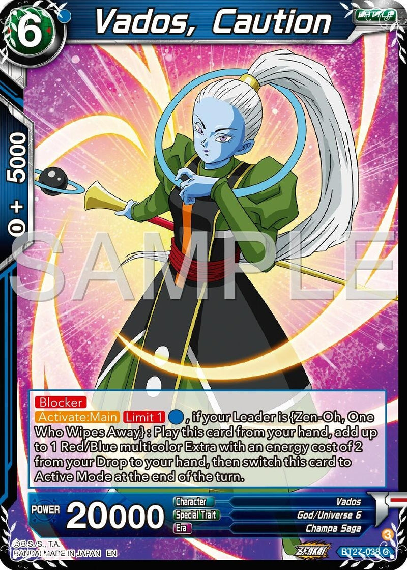 [BT27-038] Vados, Caution (History of Z)