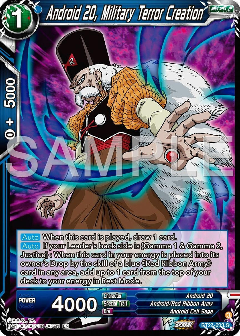 [BT27-033] Android 20, Military Terror Creation (History of Z)
