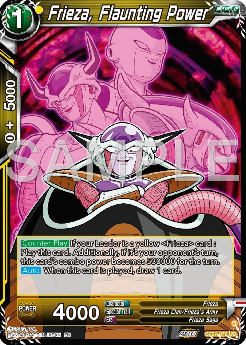 [BT27-079] Frieza, Flaunting Power (History of Z)