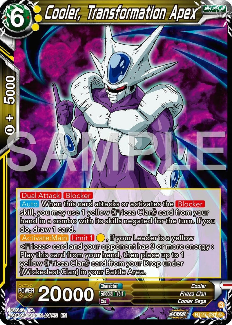[BT27-081] Cooler, Transformation Apex (History of Z)