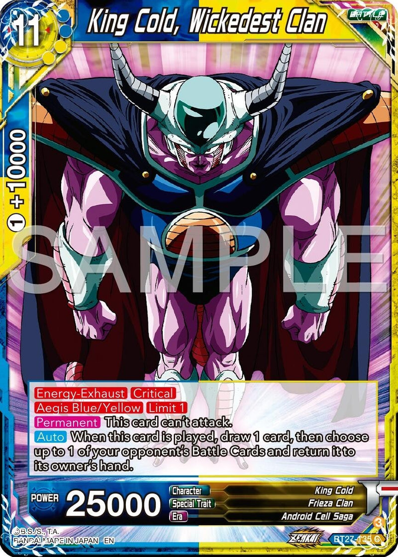 [BT27-135] King Cold, Wickedest Clan (History of Z)