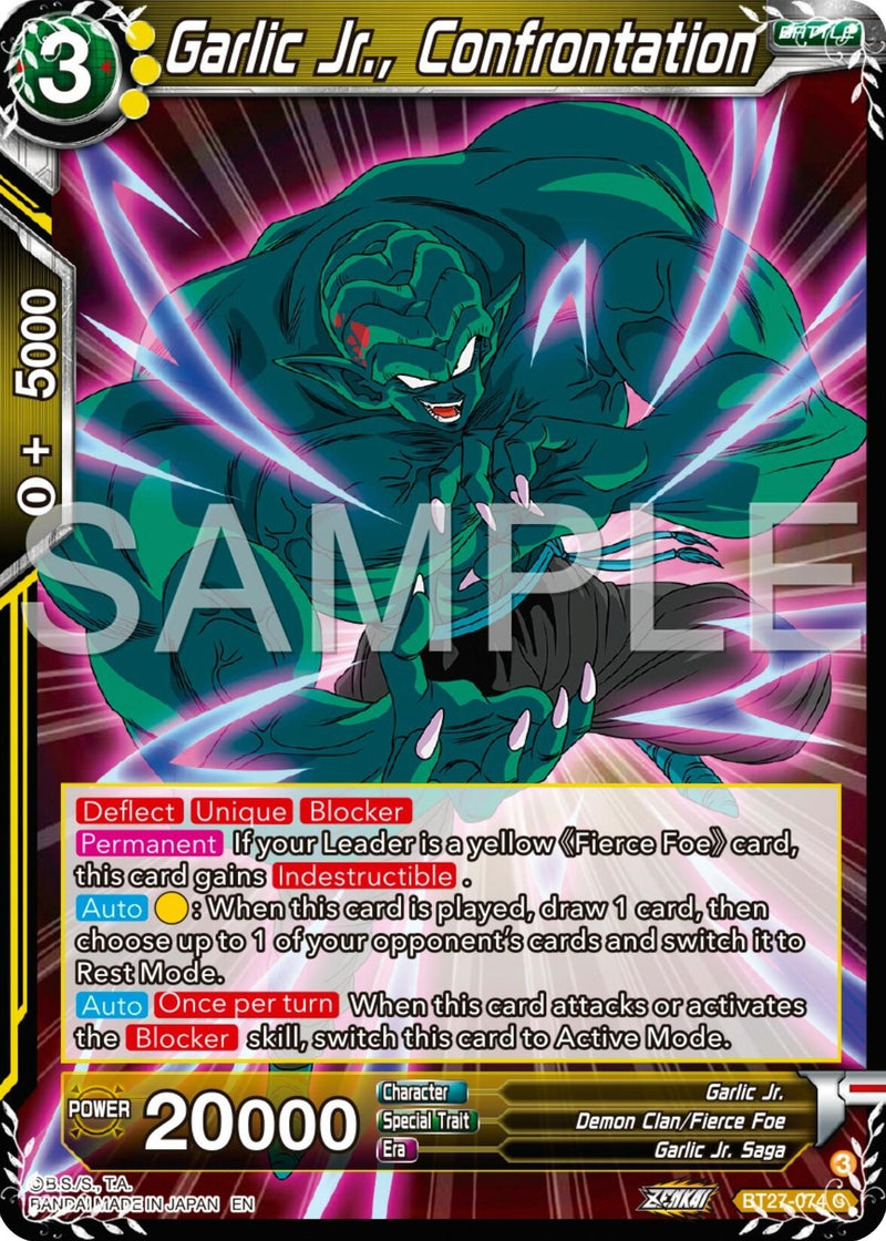 [BT27-074] Garlic Jr., Confrontation (History of Z)