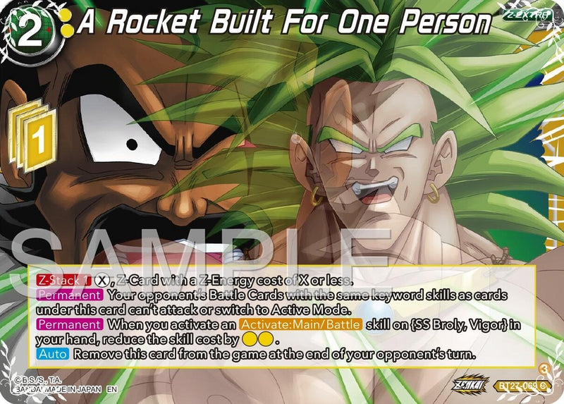 [BT27-069] A Rocket Built For One Person (History of Z)