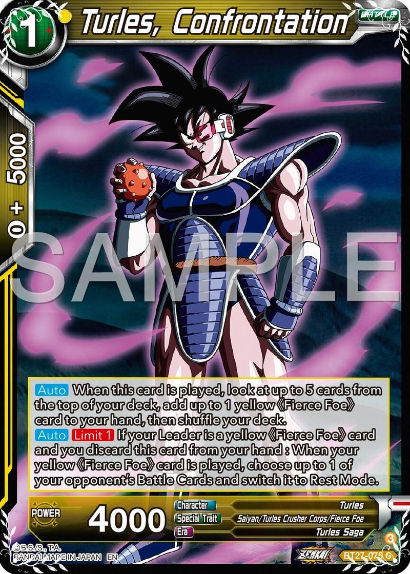 [BT27-075] Turles, Confrontation (History of Z)