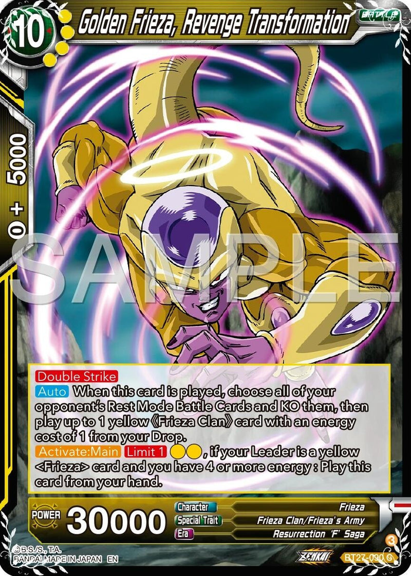 [BT27-090] Golden Frieza, Revenge Transformation (History of Z)